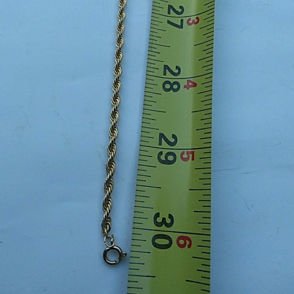 Vintage Long Gold-Tone Ywisted Rope - Picture 3 of 4